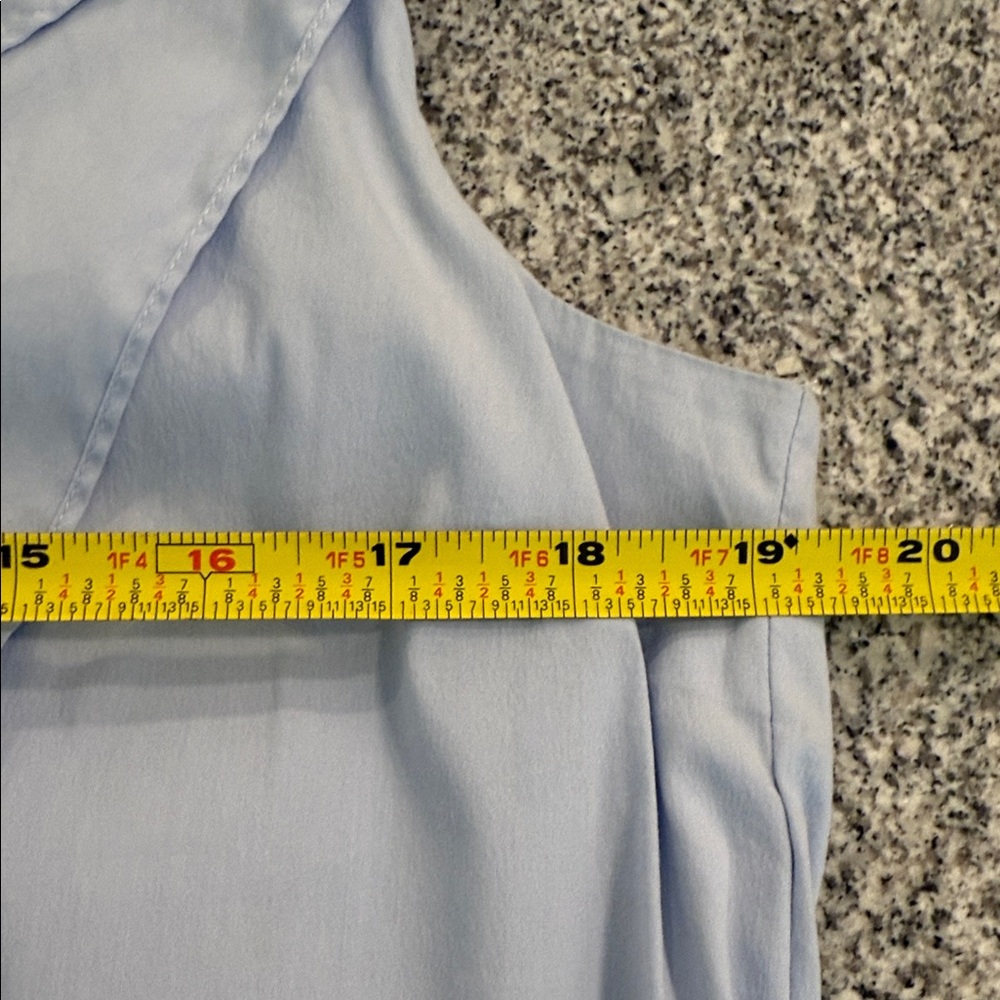 COS Light Blue Sleeveless Dress drapey cotton size 10 - Picture 7 of 8